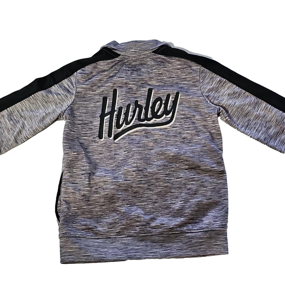 Hurley 4T Gray Black Track Jacket Full Zip Baby Toddler Outerwear - Picture 2 of 4